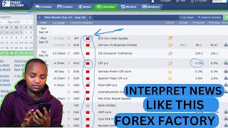 How to Read amp Trade in NEWS  Trading in News FOREX FACTORY CALENDAR [upl. by Nessie777]