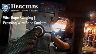 Wire Rope Swaging  Pressing Wire Rope Sockets [upl. by Joete]