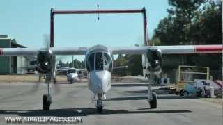 OV10 Air Attack Firefighter Lead Plane Startup and Takeoff [upl. by Roybn]