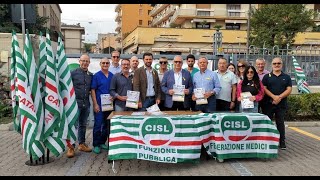 Aggressioni in sanità la campagna Cisl fa tappa al PS del GaribaldiCentro [upl. by Fineman376]