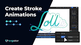 Create Stroke Animations  SVGator [upl. by Elohcim]