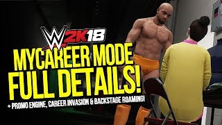 WWE 2K18 MyCareer Mode Full Details Backstage Roaming Promo Engine amp More [upl. by Lundquist972]