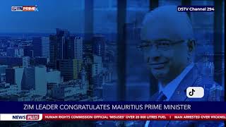 Zim leader congratulates Mauritius Prime Minister [upl. by Aral]