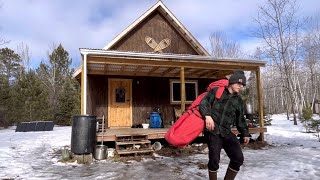 Living Off Grid In The Northwoods Warm Winter Weather Ice Fishing [upl. by Berkly]