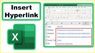 Insert a Hyperlink in Excel [upl. by Yrol297]