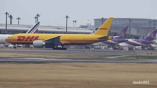 ４Ｋ 成田空港 ３４Lランディング DHL B777F 4K Narita Airport 34L Landing DHL B777F [upl. by Larissa185]