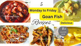 5 Monday to Friday Goan fish recipesakshatasrecipesgoanfishcurrygoandailycookinggoanprawns [upl. by Arta44]