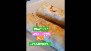 Yum Yum Chorizo amp Eggs Breakfast chorizo breakfast breakfastburrito [upl. by Decamp705]