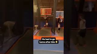 He got higher than the backboard on this dunk 😅 [upl. by Alard149]