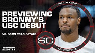 What are the expectations for Bronny James’ USC debut  SportsCenter [upl. by Houston233]