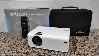 Review Ortizan Proyector Portatil Digital HD 1080p 5000 Lumenes [upl. by Aroc]