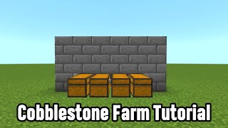 How to Build a Simple Cobblestone Generator in Minecraft [upl. by Per606]