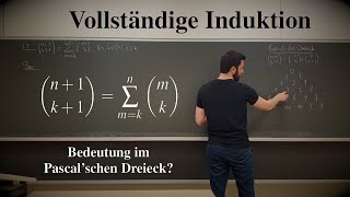 Vollständige Induktion  Aussage im Pascalschen Dreieck Summe Binomialkoeffizient [upl. by Enattirb]