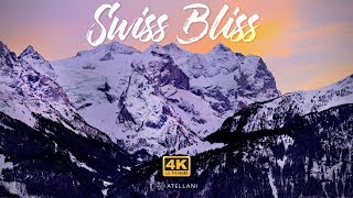 Swiss Bliss  The Swiss Alps And The Eiger at sunset  4K Drone Video [upl. by Flori]