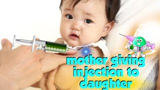 Its Crying a lot because it got an injection  Cute Baby Girl injection Crying [upl. by Lotsirb]