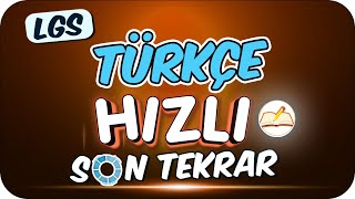 LGS Türkçe Hızlı Son Tekrar 🚀 TÜRKÇE FULLETEN TAKTİKLER❗ [upl. by Akitan]