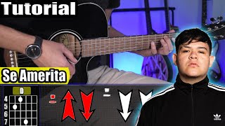 Se Amerita  Junior H  Guitarra  TUTORIAL  Acordes [upl. by Allecram]