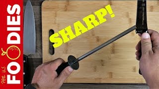 How to Use a Knife Sharpening Rod  Simple and Fast [upl. by Aihn871]