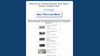 Honolulu Foreclosures  FREE List of Foreclosures in Honolulu [upl. by Belac]