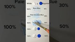 Satisfying color mixingWhite VS Egyptian Blue satisfying painting colourmixing shorts [upl. by Nnylav]