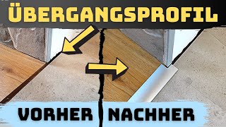 Übergangsprofil schneiden amp montieren bei einem Türübergang  Selbstklebend [upl. by Eatnohs]