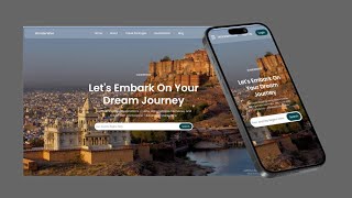 How to Make Complete Responsive Travel Website  Responsive Website Using HTML CSS amp JavaScript [upl. by Tirreg689]