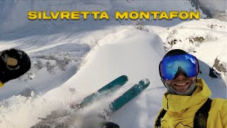 POV Skiing MONTAFON  Cliff Drops and Faceshots [upl. by Ainolloppa]