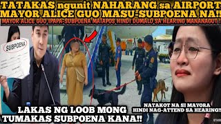 BAMBAN TARLAC MAYOR ALICE GUO TUMATAKAS sa AIRPORT at NAHARANG ng SUBPOENA POGO RAID  Raffy Tulfo [upl. by Eelirol787]