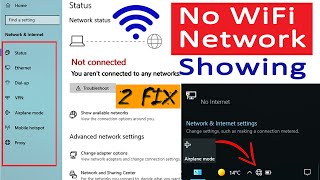 Fix WiFi not showing in settings on windows 10 fix missing WiFi [upl. by Amabel]