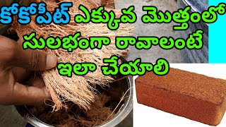 How to make cocopeat at home in telugu  cocopeat making  cocopeat  with coconut husk [upl. by Nahshon609]