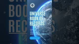 Universe Book Of Recordscall 918130583318  91 9717702101 Award world Promotion [upl. by Ydniahs]