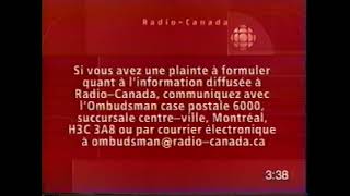 RadioCanada  Horaire et Plainte  2004 [upl. by Omar]