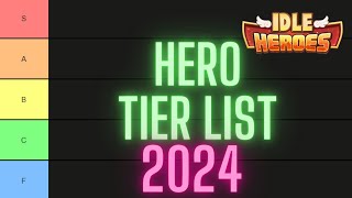 Idle Heroes  EVERY HERO TIER LIST 2024 [upl. by Hterag]