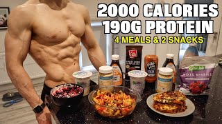 Full Day of Eating 2000 Calories  SUPER EASY High Protein Meals For Fat Loss [upl. by Elatsyrc313]