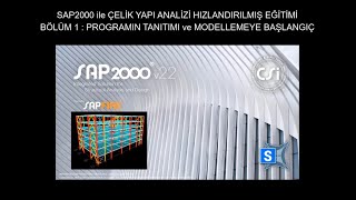 SAP2000 ile ÇELİK YAPI TASARIMI  PROGRAM TANITIMI ve MODELLEMEYE BAŞLANGIÇ [upl. by Tesler]