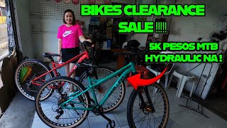 CLEARANCE SALE NG MGA BIKES 5K MAY MTB HYDRAULIC KA NA  3K PESOS ROAD BIKE [upl. by Calley]