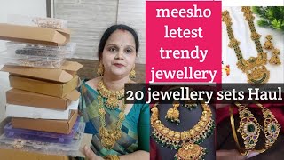 meesho letest buautiful jewellery haul one gram gold jewellery under budget jewellery [upl. by Louanne]