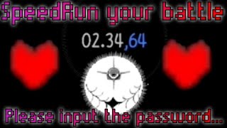 unitaleCYF speedrun your battle 023464 on android password method  undertale speedrun [upl. by Nyrhtakyram280]