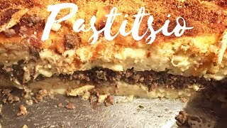 THE TYPICAL GREEK PASTITSIO RECIPE μακαρόνια του φούρνου [upl. by Oiragelo]