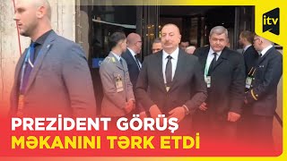 Prezident İlham Əliyev Münxendə görüş məkanını tərk edib [upl. by Loresz]