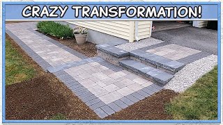 Laying a Paver Walkway amp Concrete Block Steps [upl. by Fredette344]