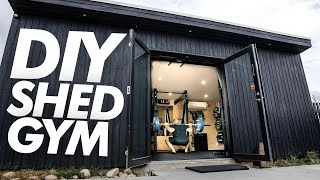 Ridiculous HOME GYM In Entirely Custom DIY Backyard Shed [upl. by Bergh954]