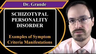 Examples of Schizotypal Personality Disorder Symptom Criteria Manifestations [upl. by Carrie347]