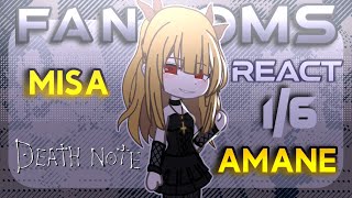 ↳👁️ Fandoms React to Misa Amane ↲  Death Note 16PTBREN [upl. by Allecram]