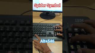 spider webs symbol shortcut key in ms word shortvideo viral [upl. by Ecenaj]