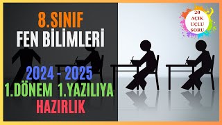 8SINIF  FEN BİLİMLERİ  1DÖNEM 1YAZILIYA HAZIRLIK 2025 [upl. by Ivette]