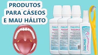 Kit de produtos Halitus para mau halito e caseos amigdalianos [upl. by Narmis236]