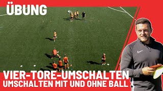 Schnelles Umschalten trainieren  Fangspiel 1gegen1 Koordination Übung  Jugendfußballtraining [upl. by Devad]