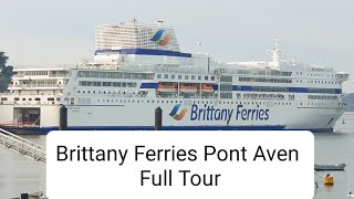 Brittany Ferries PONT AVEN  Full Tour [upl. by Noleta]