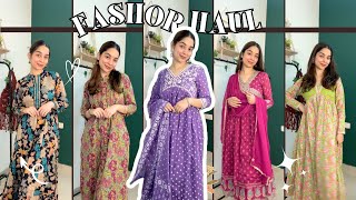 HUGE Ethnic Haul From Fashor 🌼 Kurta Sets Kurtis amp much more  Tanisha Madhok fashorhaul [upl. by Magner]